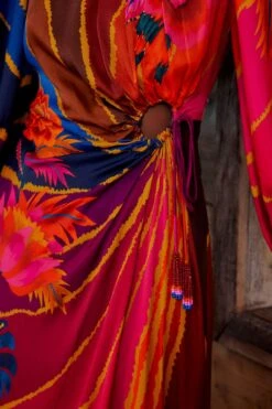 Farm Rio Vintage Wave Circle Cut-Out Midi Dress -Perfect Top Shop 312373 04