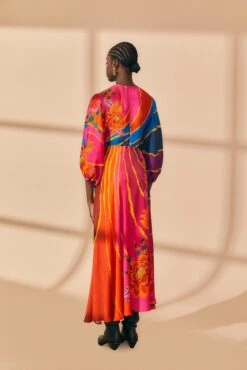 Farm Rio Vintage Wave Circle Cut-Out Midi Dress -Perfect Top Shop 312373 05