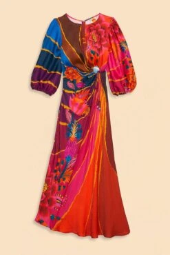 Farm Rio Vintage Wave Circle Cut-Out Midi Dress -Perfect Top Shop 312373 07