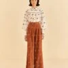 Farm Rio Caramel Embroidered Horses Pants 1 Farm Rio Caramel Embroidered Horses Pants -Perfect Top Shop 312388 01