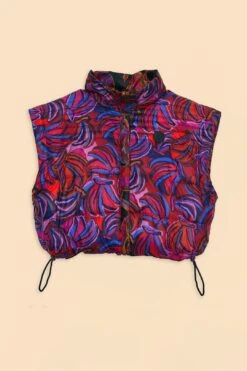 Farm Rio Black Wild Horses Reversible Puffer Jacket -Perfect Top Shop 312503 011