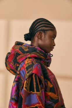 Farm Rio Black Wild Horses Reversible Puffer Jacket -Perfect Top Shop 312503 05