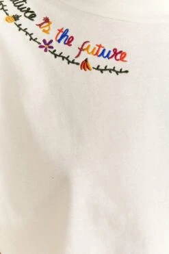 Farm Rio Nature Is The Future Embroidered Organic Cotton T-Shirt -Perfect Top Shop 313563 05
