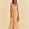 Farm Rio Sand Richelieu Sleeveless Midi Dress -Perfect Top Shop 313594 01