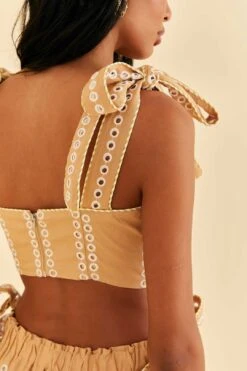 Farm Rio Sand Richelieu Sleeveless Midi Dress 10 Farm Rio Sand Richelieu Sleeveless Midi Dress -Perfect Top Shop 313594 04