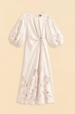 Farm Rio Off-White Richelieu Cut Out Midi Dress -Perfect Top Shop 313595 06