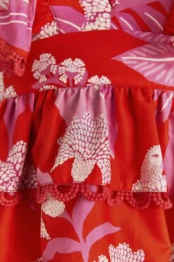 Farm Rio Red Dewdrop Floral Sleeveless Blouse 9 Farm Rio Red Dewdrop Floral Sleeveless Blouse -Perfect Top Shop 313598 04