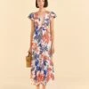 Farm Rio Off-White Mixed Lobsters Midi Dress -Perfect Top Shop 313608 01