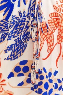 Farm Rio Off-White Mixed Lobsters Midi Dress -Perfect Top Shop 313608 05