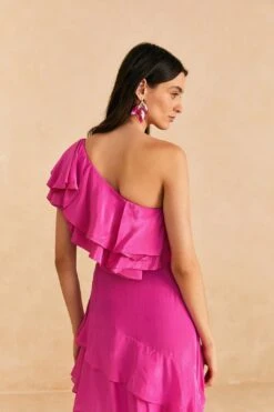 Farm Rio Dark Pink Marocaine Ruffle Top -Perfect Top Shop 313616 04