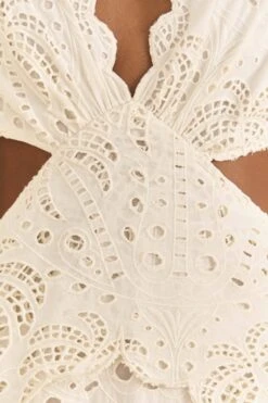 Farm Rio Off-White Richelieu Midi Dress -Perfect Top Shop 313629 04