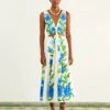 Farm Rio Off-White Romantic Garden Midi Dress -Perfect Top Shop 313630 01