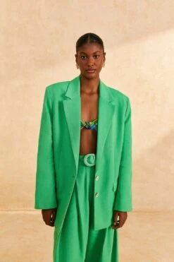 Farm Rio Bright Green Blazer