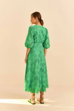 Farm Rio Green Richelieu Midi Dress -Perfect Top Shop 313648 04