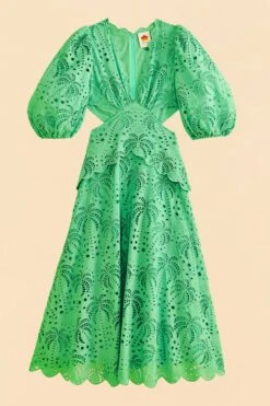 Farm Rio Green Richelieu Midi Dress -Perfect Top Shop 313648 06