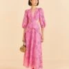 Farm Rio Pink Richelieu Midi Dress -Perfect Top Shop 313649 01