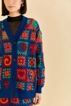 Farm Rio Crochet Icons Cardigan -Perfect Top Shop 313651 03