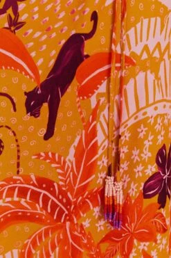 Farm Rio Beige Jungle Panther Lenzing™ Ecovero™ Viscose Midi Dress -Perfect Top Shop 313673 06