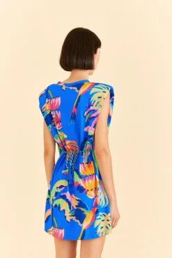 Farm Rio Blue Painted Jungle T-Shirt Dress -Perfect Top Shop 313685 04