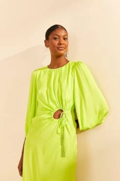 Farm Rio Lime Circle Cut Out Lenzing™ Ecovero™ Viscose Midi Dress 10 Farm Rio Lime Circle Cut Out Lenzing™ Ecovero™ Viscose Midi Dress -Perfect Top Shop 313687 03