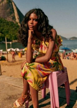 Farm Rio Summer Forest Yellow Parioca Blouse -Perfect Top Shop 313790 03