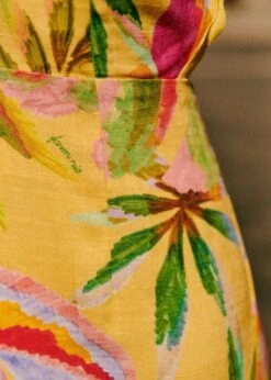 Farm Rio Summer Forest Yellow Burna Midi Dress -Perfect Top Shop 313793 06