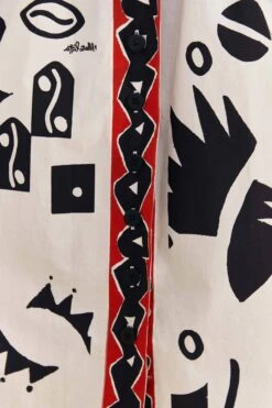 Farm Rio Off-White Pitta Soul Puff Sleeve Midi Dress -Perfect Top Shop 314083 05