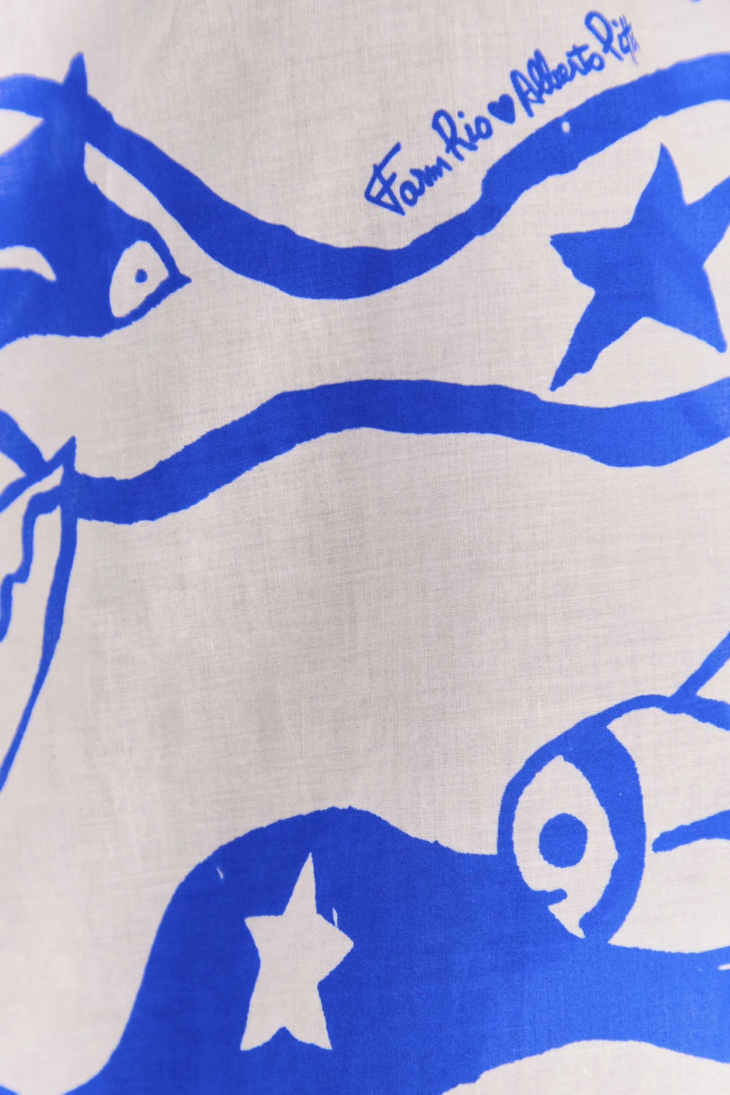 Farm Rio Off-White Pitta Waves Smocked Blouse 7 Farm Rio Off-White Pitta Waves Smocked Blouse - Image 5