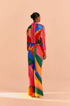 Farm Rio Colorful Leaves Lenzing™ Ecovero™ Viscose Pants -Perfect Top Shop 314097 04