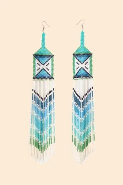 Farm Rio Yawanawa Maxi Beaded Earrings -Perfect Top Shop 314284 03