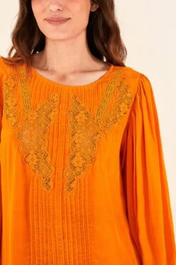 Farm Rio Orange Lace Blouse -Perfect Top Shop 314469 03