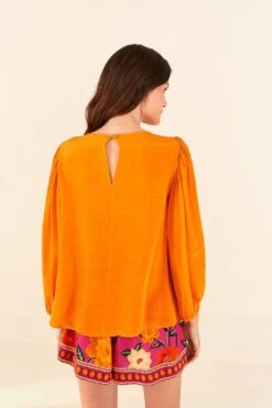 Farm Rio Orange Lace Blouse -Perfect Top Shop 314469 04