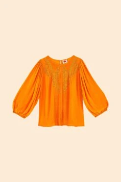 Farm Rio Orange Lace Blouse -Perfect Top Shop 314469 06