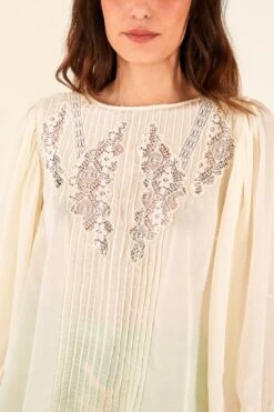 Farm Rio Off White Lace Blouse -Perfect Top Shop 314470 04
