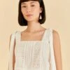 Farm Rio Off-White Lace Top -Perfect Top Shop 314505 01