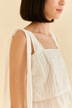 Farm Rio Off-White Lace Top -Perfect Top Shop 314505 03