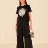 Farm Rio Black Low Waist Pants -Perfect Top Shop 314509 01