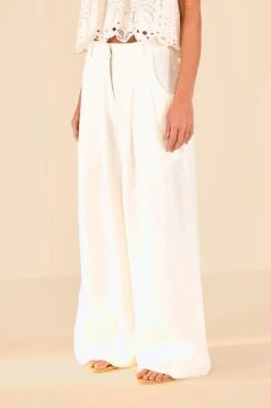 Farm Rio Off White Low Waist Pants -Perfect Top Shop 314510 03