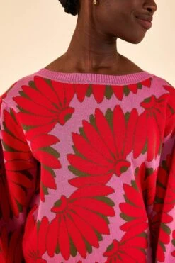 Farm Rio Pink Copacabana Knit Sweater -Perfect Top Shop 315708 03