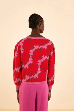 Farm Rio Pink Copacabana Knit Sweater -Perfect Top Shop 315708 04