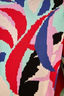 Farm Rio Colorful Monstera Knit Sweater -Perfect Top Shop 315709 05