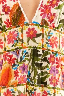 Farm Rio Off-White Tropical Yard Sleeveless Midi Dress -Perfect Top Shop 315951 05