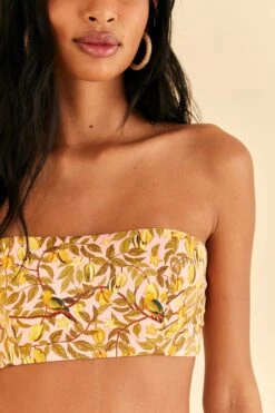 Farm Rio Light Pink Star Fruit Crop Top -Perfect Top Shop 316414 03