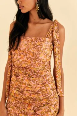 Farm Rio Light Pink Star Fruit Midi Dress -Perfect Top Shop 316415 03