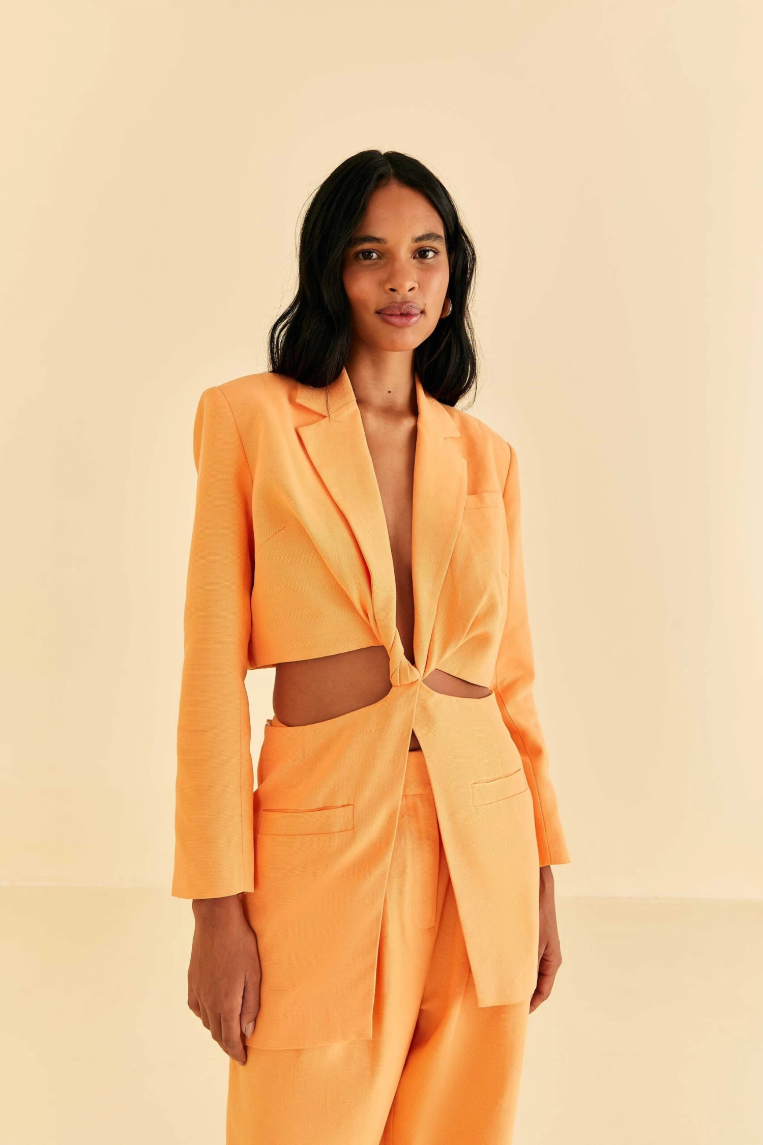 Farm Rio Peach Cut Out Blazer 3 Farm Rio Peach Cut Out Blazer