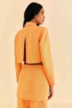 Farm Rio Peach Cut Out Blazer 8 Farm Rio Peach Cut Out Blazer -Perfect Top Shop 316422 03
