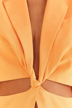 Farm Rio Peach Cut Out Blazer 9 Farm Rio Peach Cut Out Blazer -Perfect Top Shop 316422 04