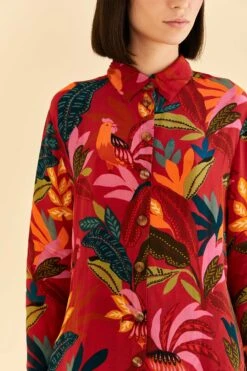 Farm Rio Red Rooster Leaves Long Sleeve Shirt -Perfect Top Shop 316428 03 ad188ae2 2cf1 4cd5 8ec8 473b3720864c