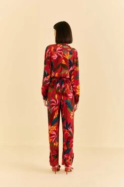Farm Rio Red Rooster Leaves Pants -Perfect Top Shop 316429 04