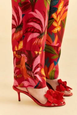Farm Rio Red Rooster Leaves Pants -Perfect Top Shop 316429 05